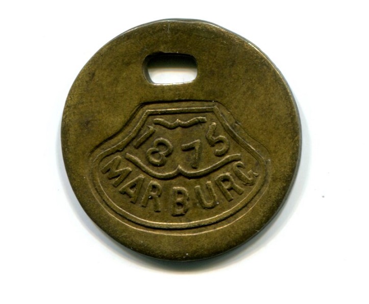 Marburg-Germany-1875-Carriage-License-Or-Gate-Pass-Token