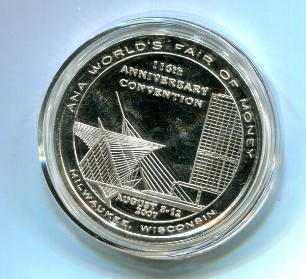 Milwaukee-Numismatic-Society-Medal-On-Morgan-Dollar