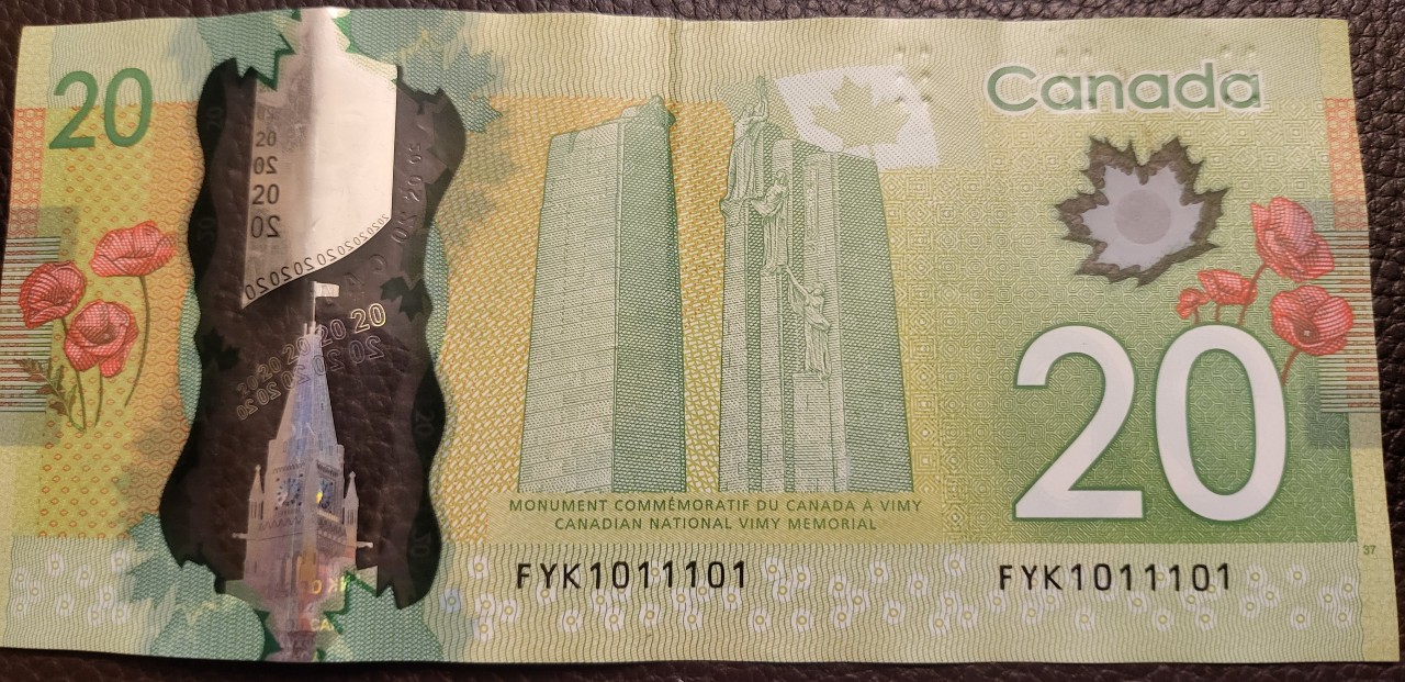 Canadian-$20-Binary-And-Radar-1011101--AU-50-To-Unc?