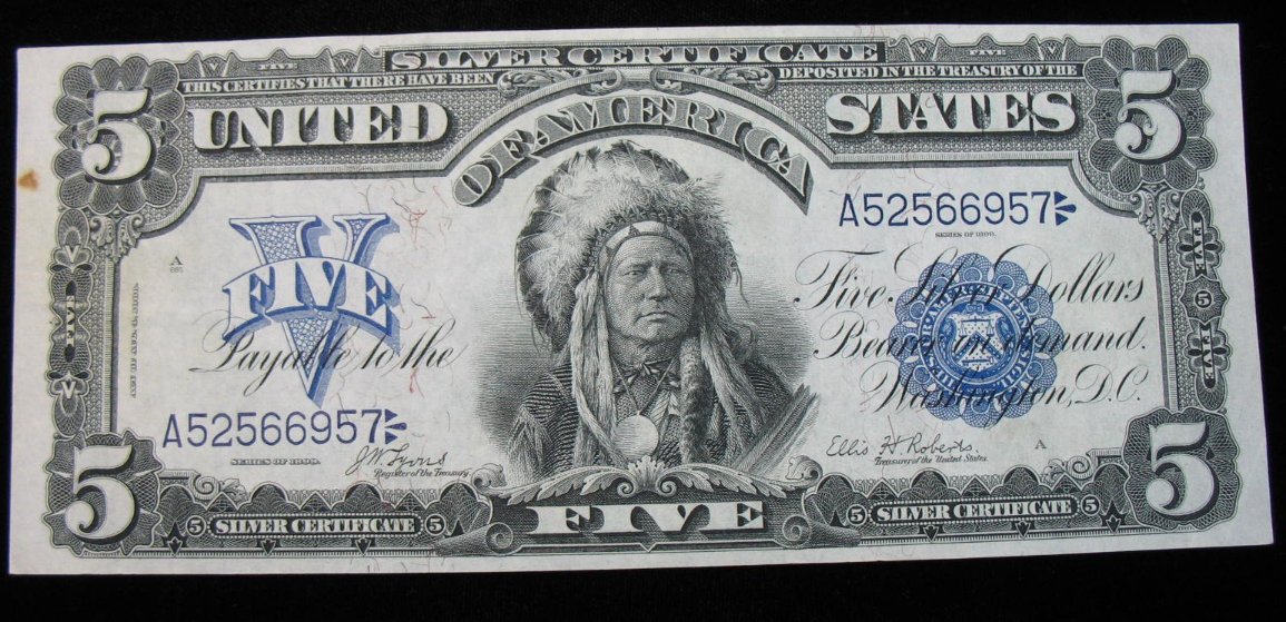 1899-$5-Chief-Silver-Certificate,-To-Send-In-Or-Not?-5/19/22---Restoration-Complete,-Photos-Posted