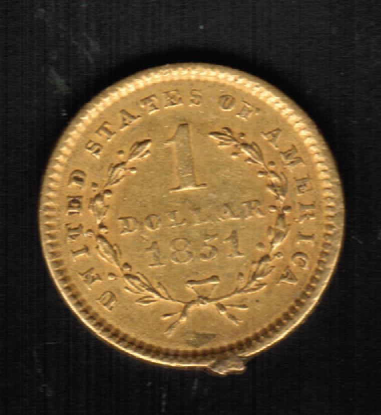 US-1851-$1.00-Gold-Liberty-Head-Condition-Questions