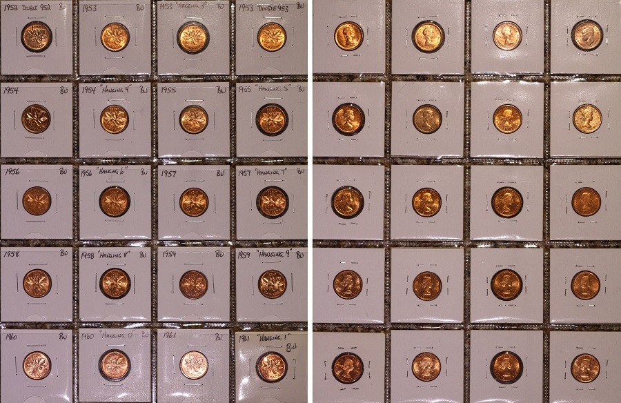 My-1937-2012-Unc-Penny-Collection-C/W-Some-Amazing-Varieties