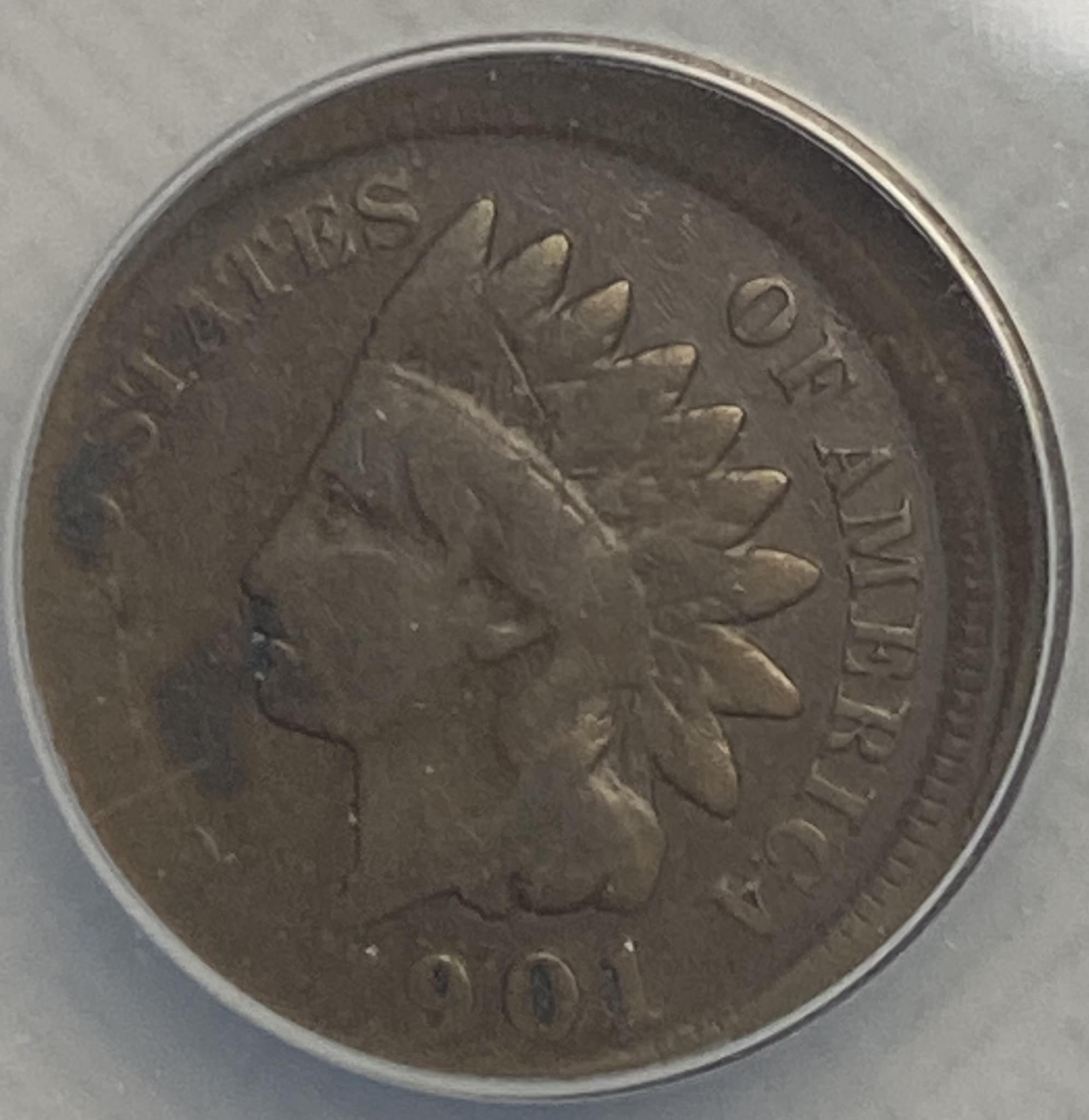 ANACS-20%-Off-Center-Error-Indian-Cent.-1901