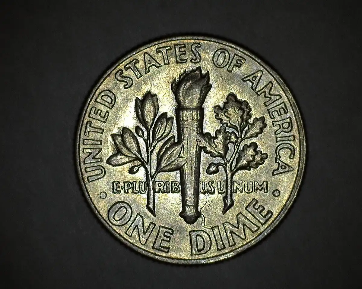 1965-Dime-Struck-Through-Debris