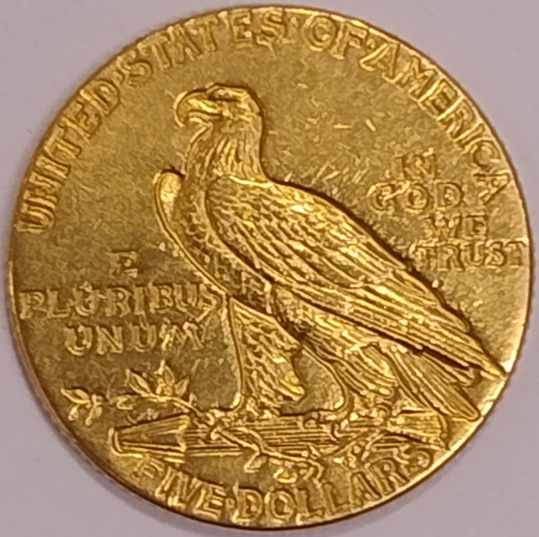 1913-P-$5-Indian-Gold