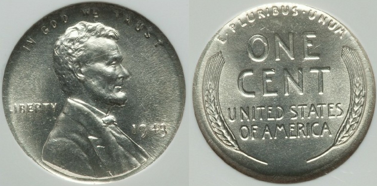 1943-Cent-Struck-On-A-10c-Silver-Planchet?