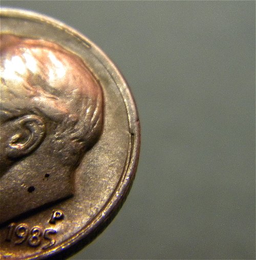 1985-P-Roosevelt-Dime---Collar-Clash-&-Rim-Cud?