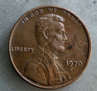 1970-Penny-2nd-Impression-On-Obverse