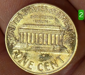 1972-S-Penny-Is-Yellow-In-Color