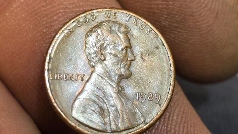 1989-Penny-Exrra-Hair-On-Obverse-Side-D