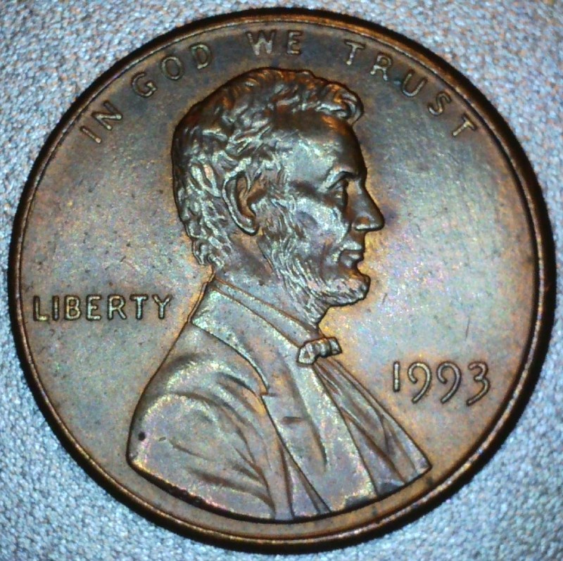 1993-Cent-With-Weird-Anomaly-On-Lincolns-Collar