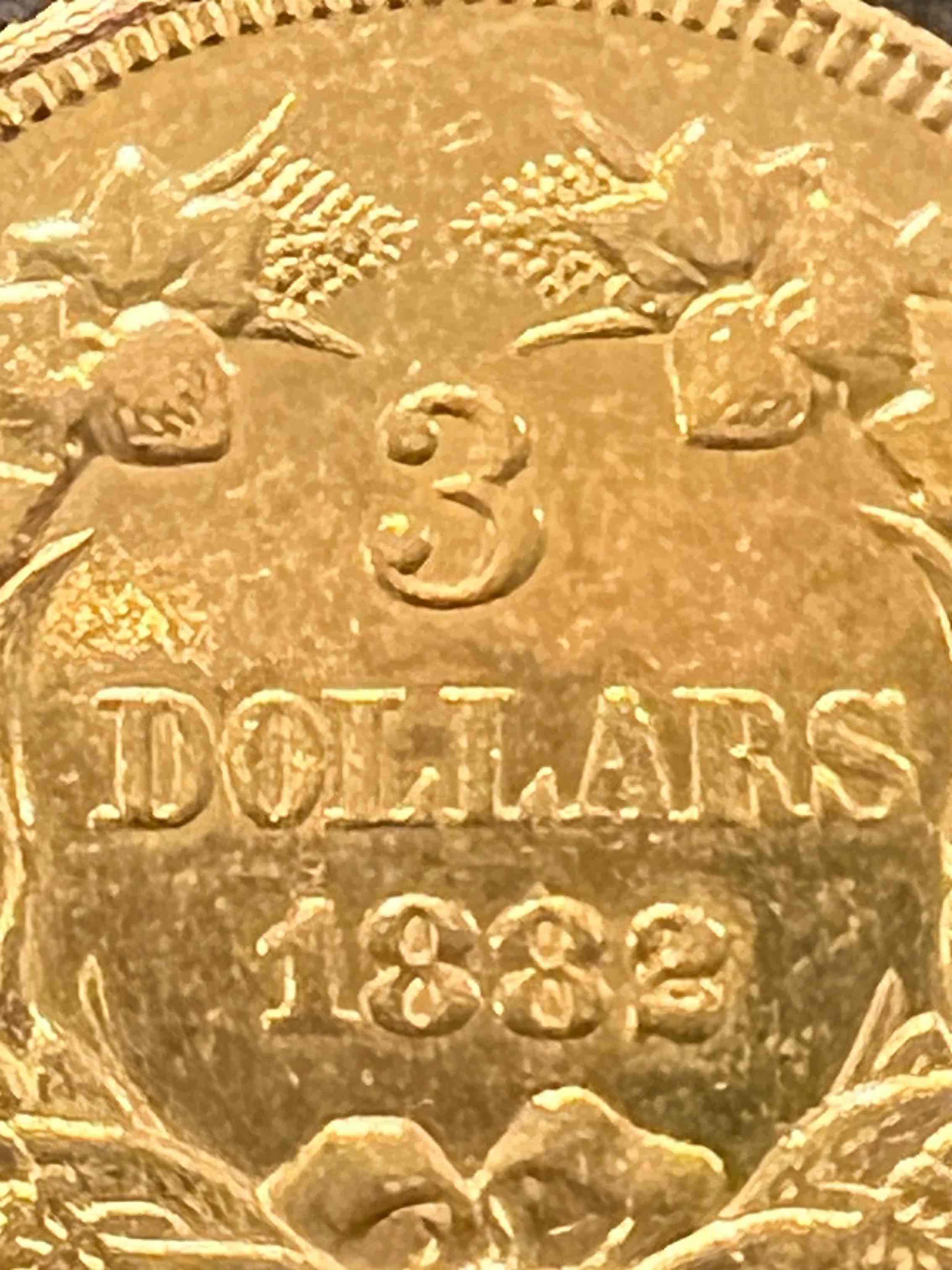 1882-$3-Gold-Coin---Authentic?