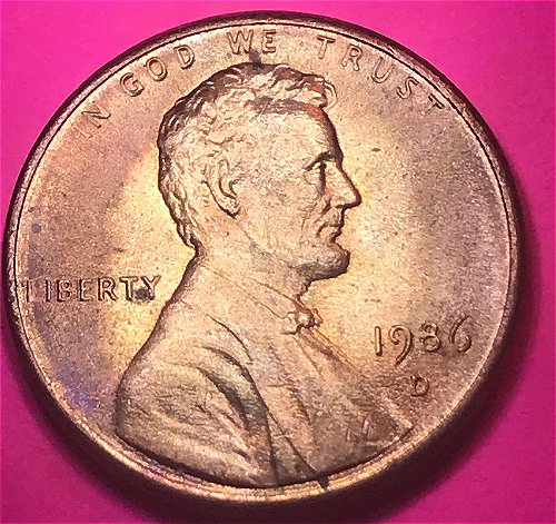 1986-D-Lincoln-Penny-Machine-Doubling-/-Rim-Ridge