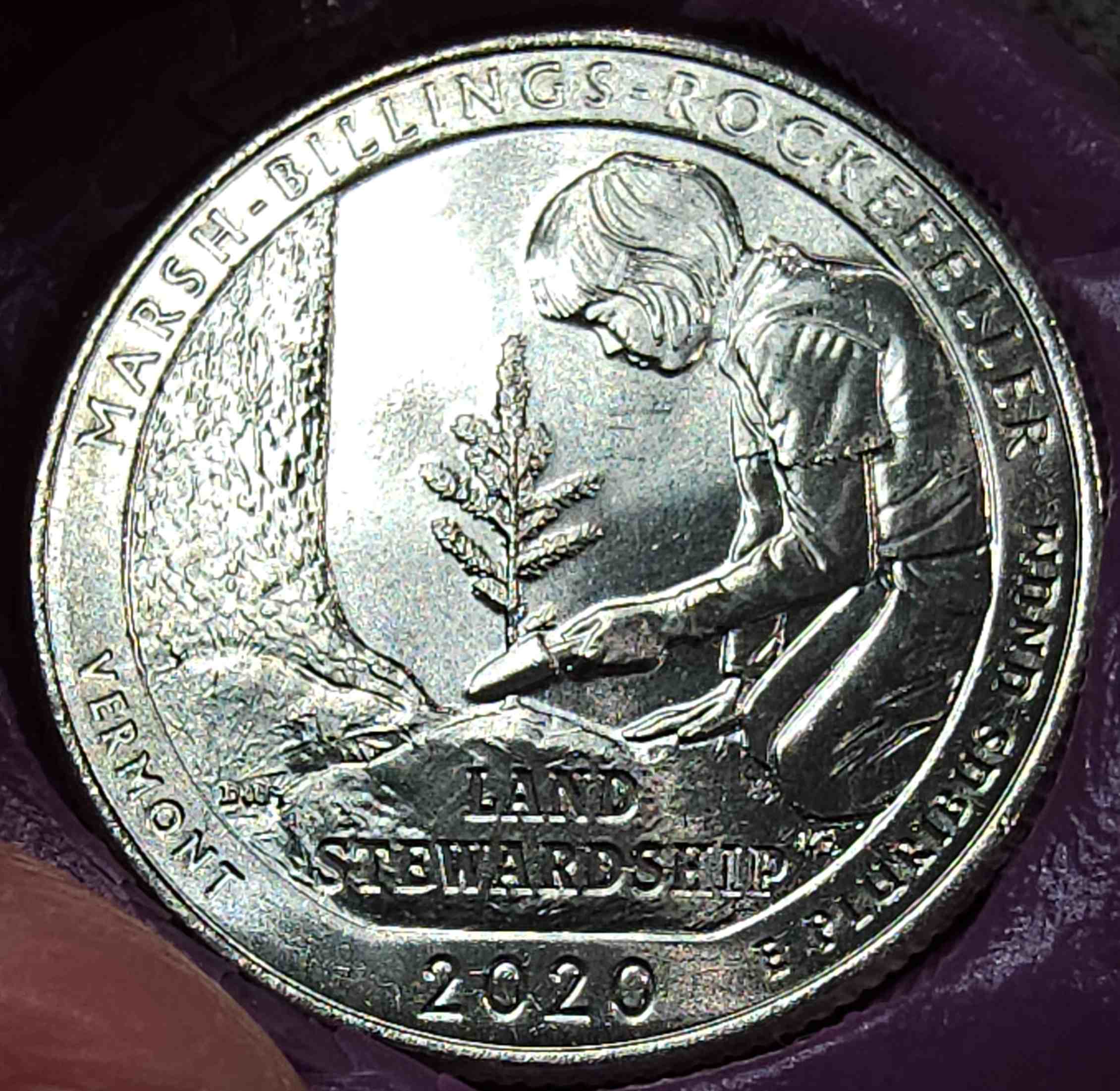 2020-D-Uncirculated-Vermont-State-Park-Quarter-Struck-Through-Or-PMD?