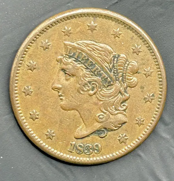 1839-Large-Cent---Booby-Variety