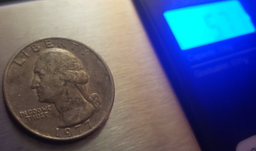 1977-Silver-Quarter-Weighs-5.7.grams