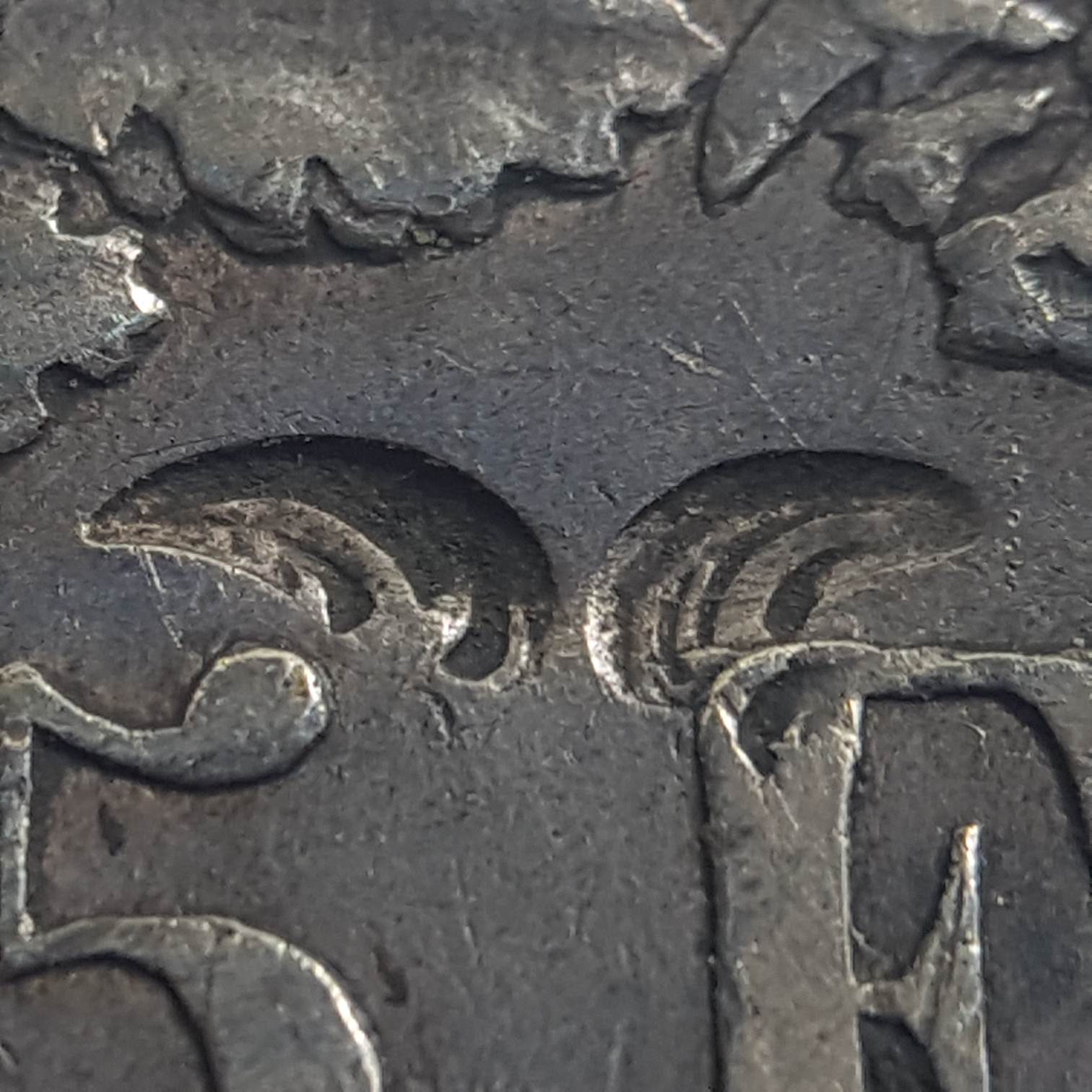 Switzerland---5-Francs-1874.---Chop-Marks,-Counter-Stamped?