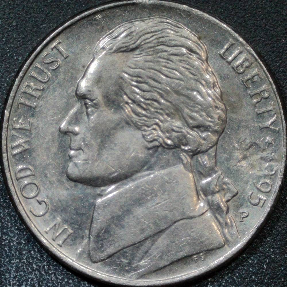 1995-P-Nickel-With-Indent:-Struck-Through-Or-PMD?