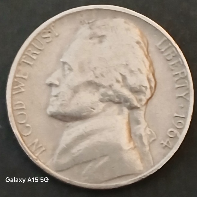 Jefferson-Five-Cents-Nickel-D-Mint-1964