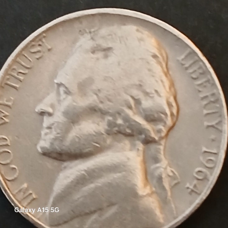 Jefferson-Five-Cents-Nickel-D-Mint-1964