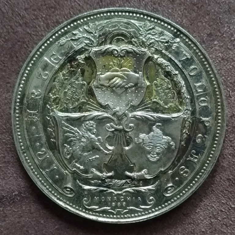 Old-Medallion-Circa-1588-From-Europe-Id:-1888-Token-From-Sclaraffia-Monachia