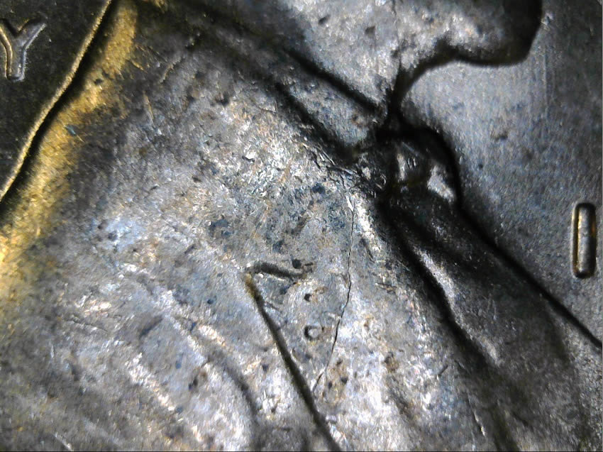 1960-P-LMC-Vertical-Almost-Bilateral-Die-Crack-Down-Lincoln!