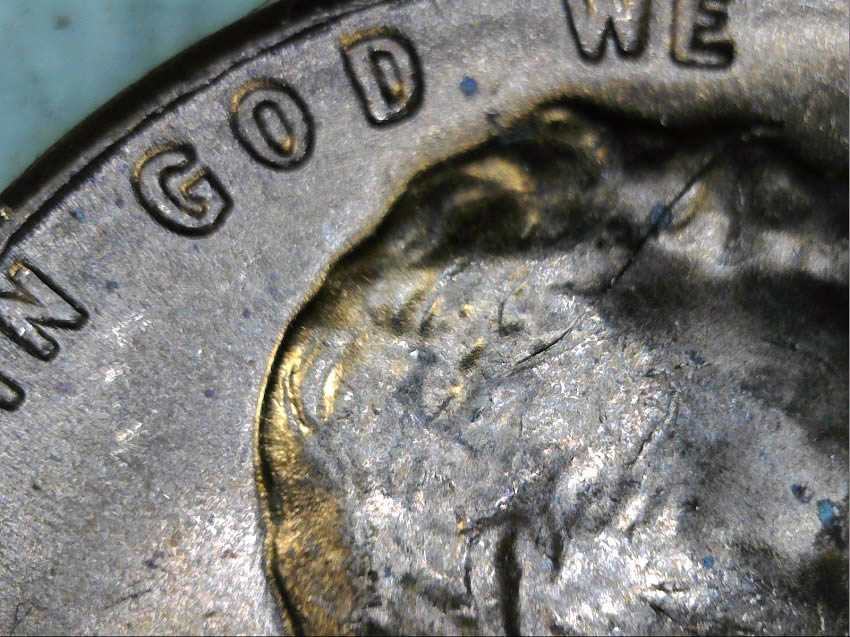 1960-P-LMC-Vertical-Almost-Bilateral-Die-Crack-Down-Lincoln!