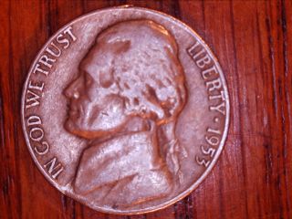 1953-Jefferson-Nickel---Clipped-Planchet?