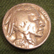 1935-Buffalo-Nickel--One-Roll-Of-Nickels-From-Raley's