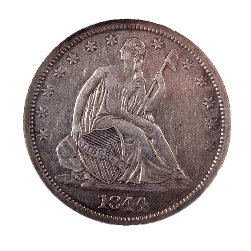 1844-O-Seated-Liberty-Half-Dollar,-AU-58-Good-Deal?