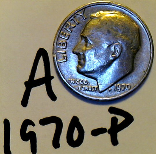 1970-P-Roosevelt-Dime,-FS-901-X-3-And-A-1970-D