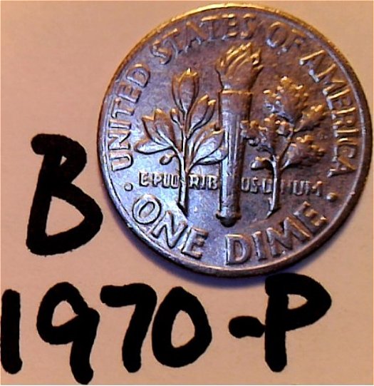 1970-P-Roosevelt-Dime,-FS-901-X-3-And-A-1970-D