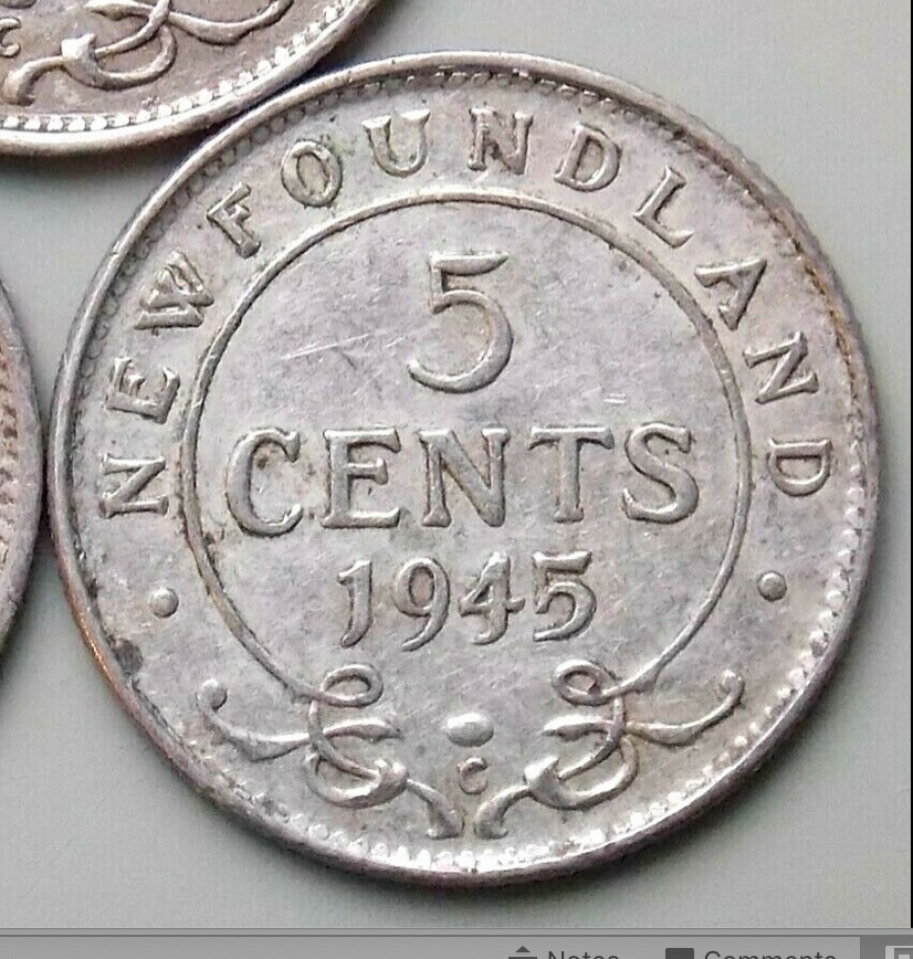 1945-Newfoundland-5c,-Narrow-Date,-Update.