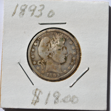 1893-O-Barber-Quarter--->-Please-Grade
