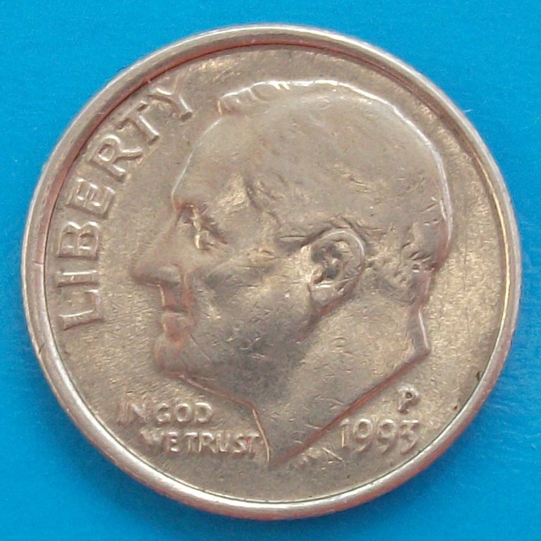 1993-P-Roosevelt-Dime-Offset/Die-Crack/Doubling