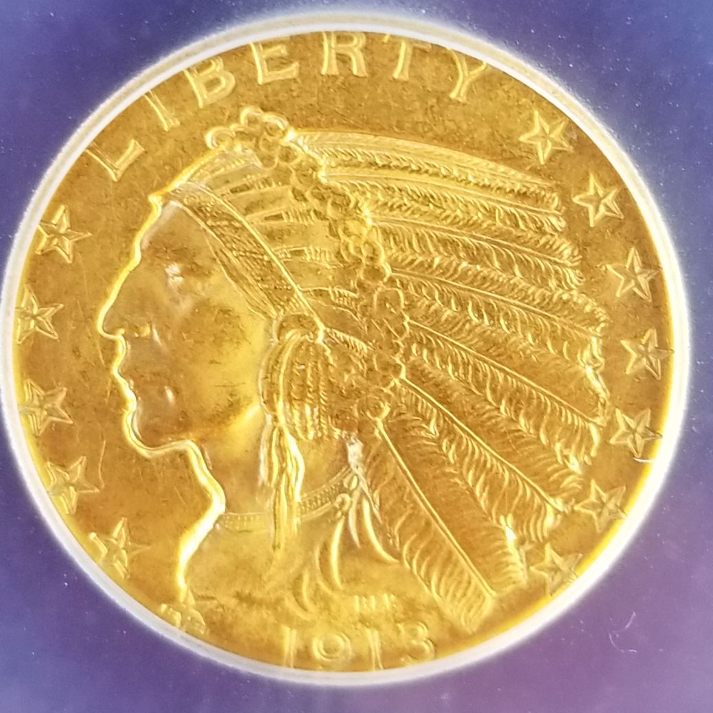 Mailman's-Here!......1913-Indian-Head-Half-Eagle.....yer-Up!!