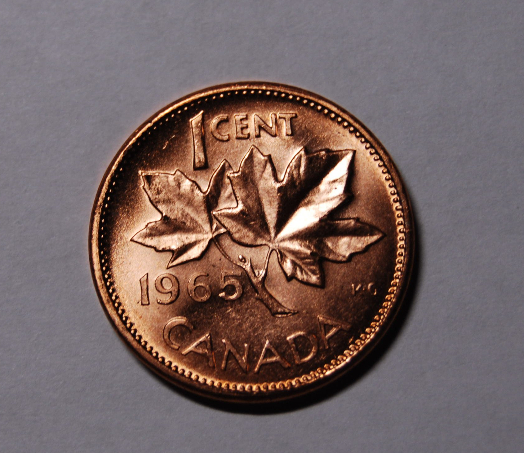 1965-One-Cent:-Retained-Strike-Through-Error?