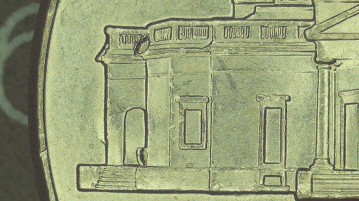 2021-P-Nickel-With-Die-Chips-Of-Left-Side-Of-Monticello-And-Faint-Beehive