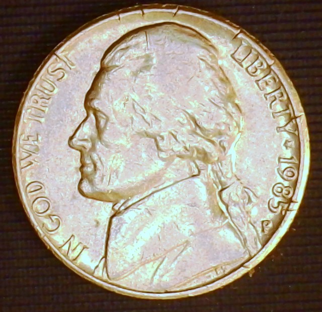 1985-P-Nickel,-Defective-Planchet-Or-PMD?