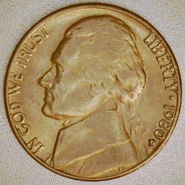 1980-D-Jefferson-Nickel-/-Extra-Thick-Lettering,-Doubled?