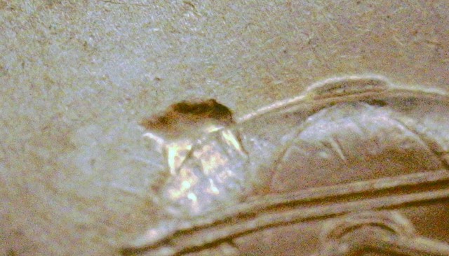 Heavy-Stuck-Thru-Object-/-2020-P-Jefferson-Nickel-/-Two-Places