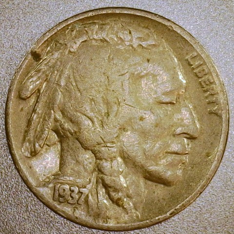 1937-Buffalo-Nickel-W/-Die-Clash-Fun-Find!