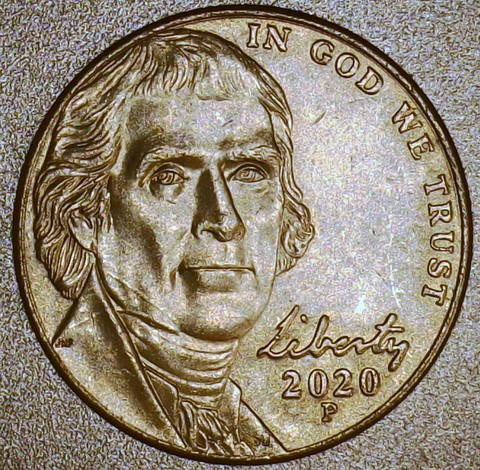 2020-P-Jefferson-Nickel-/-Double-Die-Dent-/-Obverse