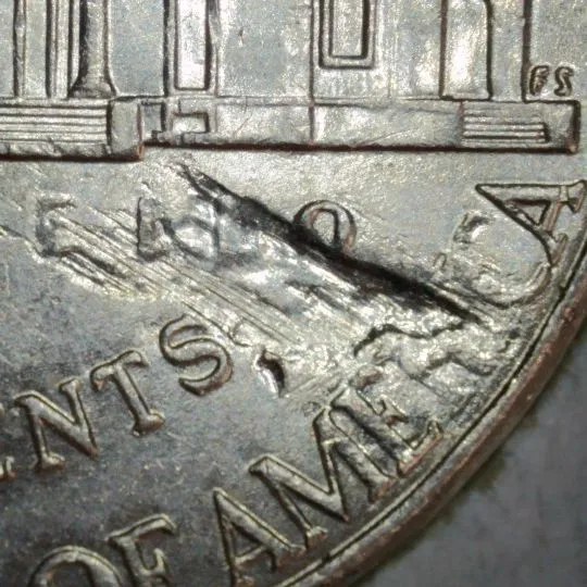 2015-P-Jefferson-Nickel-/-Extreme-Field-Restricted-Struck-Through-/-Grease-Error