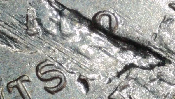 2015-P-Jefferson-Nickel-/-Extreme-Field-Restricted-Struck-Through-/-Grease-Error