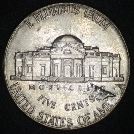 2015-P-Jefferson-Nickel-/-Extreme-Field-Restricted-Struck-Through-/-Grease-Error