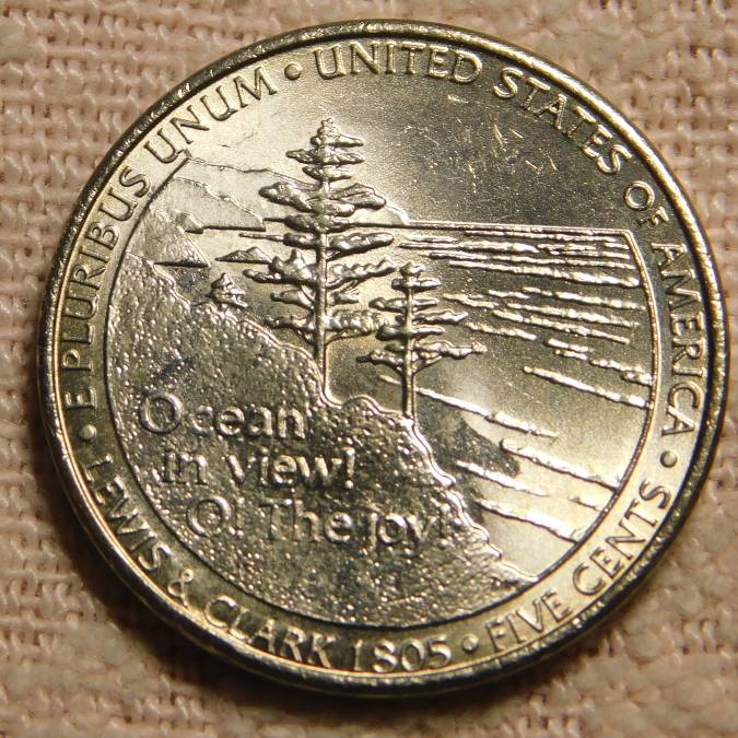 2005-P-Jefferson-Nickel-Oiv-From-US-Mint-Roll-With-Grease-Strike-Through?
