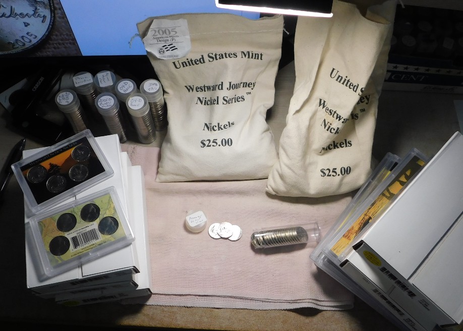 2005-P-Jefferson-Nickel-Oiv-From-US-Mint-Roll-With-Grease-Strike-Through?