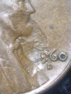 1960---D-Lincoln-Cent-With-Very-Large-Chunk-Missing-From-Obverse