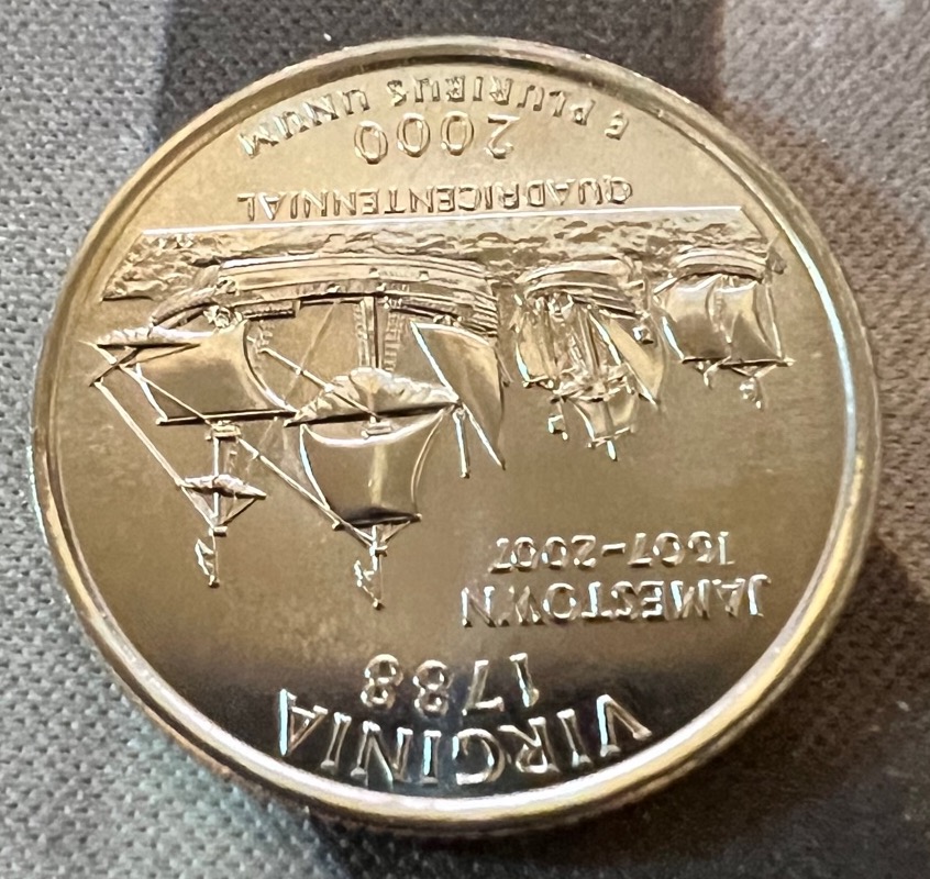 2000-D-Virginia-State-Quarters-With-Possible-Die-Crack/Break